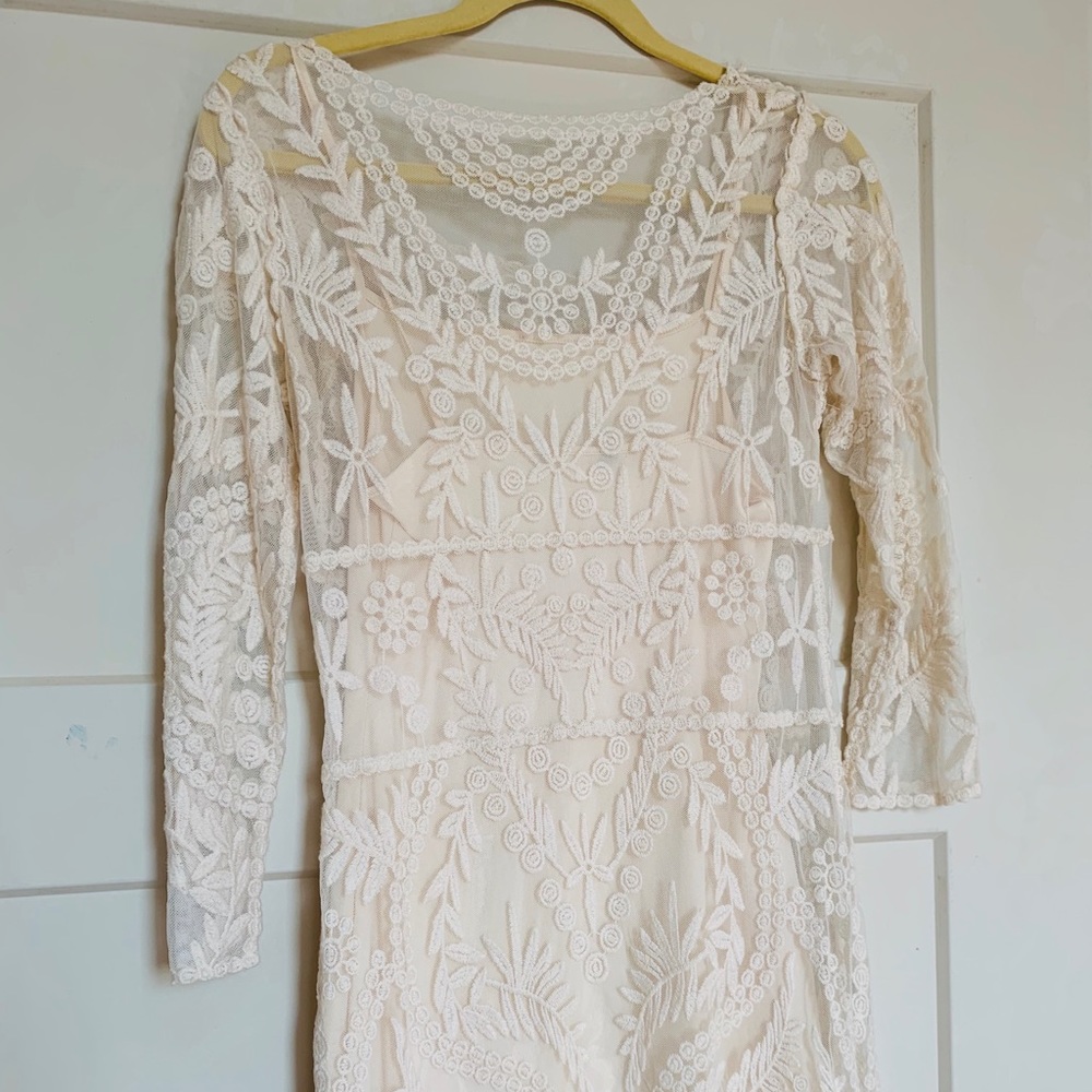 Lace overlay dress
